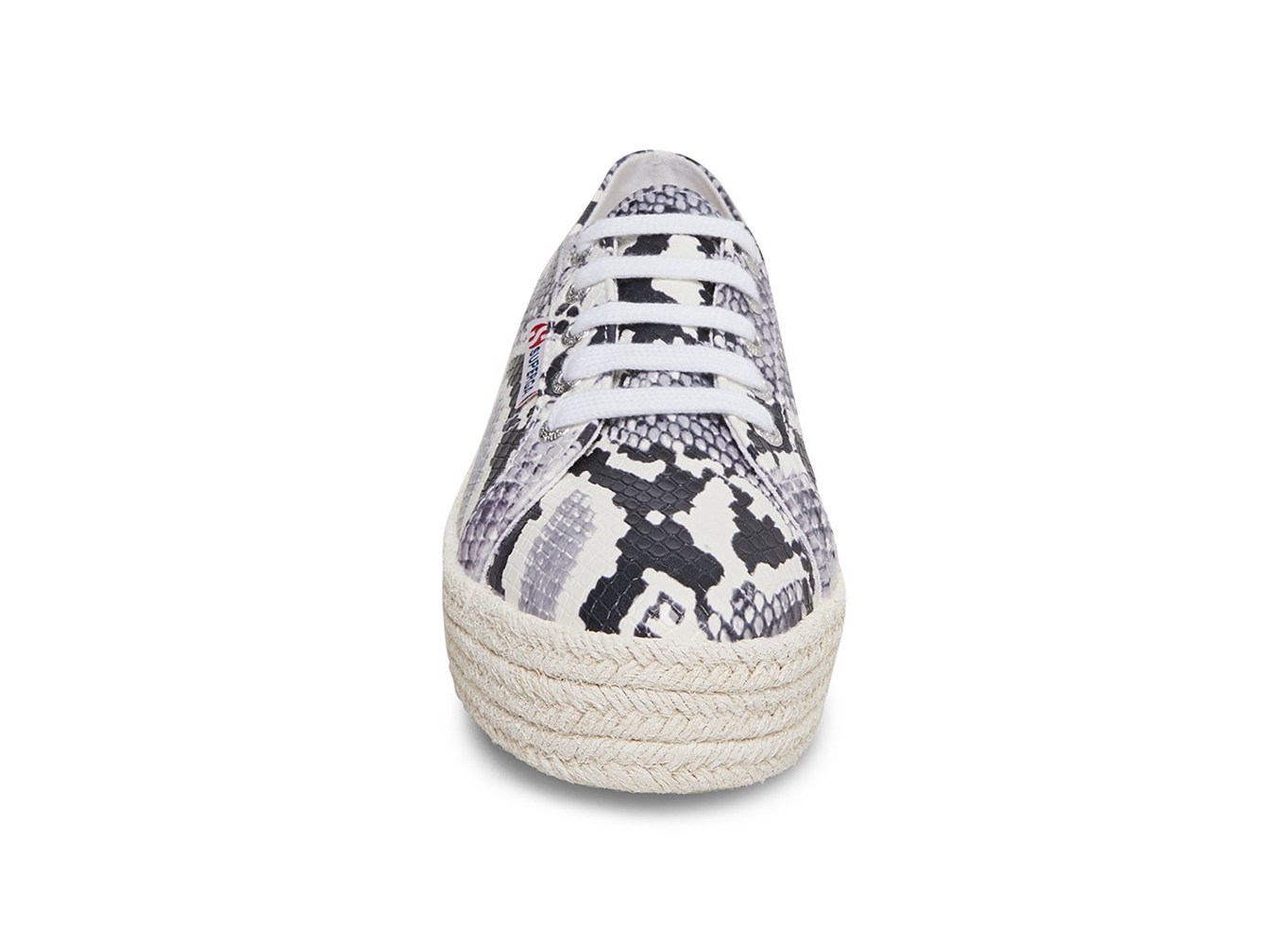 Platform Feminino Pretas/Branco/Serpentine - Superga 2730 Pufanropew - TWASV-3547